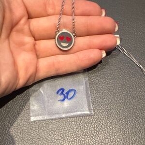 Stainless Emoji double sided Pendant Necklace